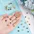 UNICRAFTALE 40pcs 10 Colors 1.5mm Hole 304 Stainless Steel Rhinestone Links Connectors Flat Round Birthstone Links Charm Glass Connector Charms Dr...