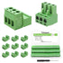 Tnisesm 12Pcs 3 Pin Screw Terminal Block Connector 5.08mm Pitch Pluggable with 3 Pin Phoenix Plug 300V 15A for 28-12AWG Cable...