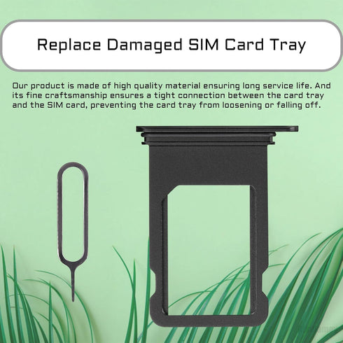 for iPhone 8 Plus Black SIM Card Adapter Replacement Single SIM Version 8Plus Single Card Slot Holder Part with Waterproof Rubber Ring SIM Ejector...