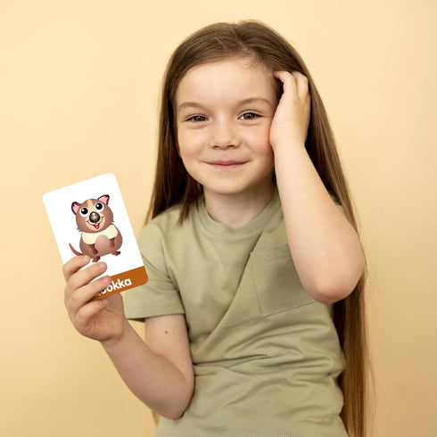 Quokka ABC Learning Flash Cards for Toddlers 2-4 Years Old - 60 Flashcards Toy for Kids Ages 1-3-5 - Alphabet Numbers Colors Letters Animals Learn...