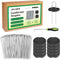 Landscape Stables Set,6 Inch 11 Gauge 50pcs Galvanized Garden Staples and 50pcs Gaskets +1Pick Hook,U-Shaped Tent Stakes Landscaping Fabric SOD Pi...