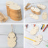 Egg Chicken Shape Wooden Easter Egg Cutouts Blank with Twines Wood Slices Ornaments for Christmas Birthday Party Happy Easter Spring Home Decor DI...