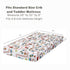 Everyday Kids 2 Pack Fitted Boys Crib Sheet, 100% Soft Breathable Sheet, Fits Standard Size Crib Mattress 28in x 52in, Nursery Sheet - Train/Light...