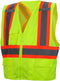 Pyramex Safety RCZ2410L RCZ24 Series Vest Hi-Vis Lime Vest with Contrasting Reflective Tape - Size Large...