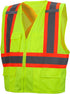 Pyramex Safety RCZ2410L RCZ24 Series Vest Hi-Vis Lime Vest with Contrasting Reflective Tape - Size Large...