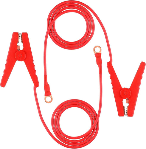 2 Pieces Farm Electric Fence Jump Connector Fencing System Wire Electric Fence Jump Cable with Crocodile Clip (Red)...