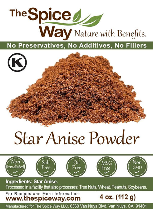 The Spice Way Star Anise - Ground (4 oz) great for baking and tea...
