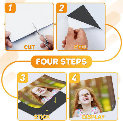 FINDMAG Magnetic Sheets with 3M Adhesive Backing Cut and Customize Flexible Self Adhesive Magnet Sheets for Picture and Photo Magnets Magnetic Pap...