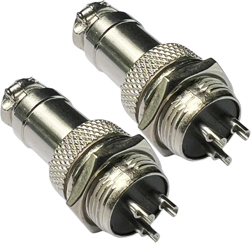 CESS Aviation 3 Pins Plug and Socket Wire Cable Connector - Diameter 0.63" (16mm) (2 Packs)...