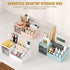 Subsky Makeup Organizer with Drawers, Easy Storage for Beauty Products Brushes, Multifunction Plastic Desk Organizer, Cosmetics Organizer for Coun...