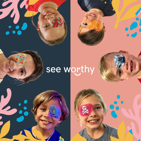 Adhesive Eyepatch for Kids & Adult - As Seen on Shark Tank - Kids Breathable, Comfortable Flower Power Eyepatch for Lazy Eye - Amblyopia & Sensiti...