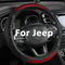 GIANT PANDA Steering Wheel Cover for Jeep Wrangler, Car Steering Wheel Cover for Jeep Grand Cherokee and Cherokee - Red...