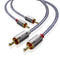 Ruaeoda 2RCA Cable 6 ft, 2RCA Male to 2RCA Male Stereo Audio Cables Shielded Braided 2RCA Stereo Cable for Home Theater, HDTV, Amplifiers, Hi-Fi S...