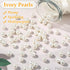 Anezus Ivory Faux Fake Pearls, 8 MM Sew on Pearl Beads with Holes for Jewelry Making, Bracelets, Necklaces, Hairs, Crafts, Decoration and Vase Fil...