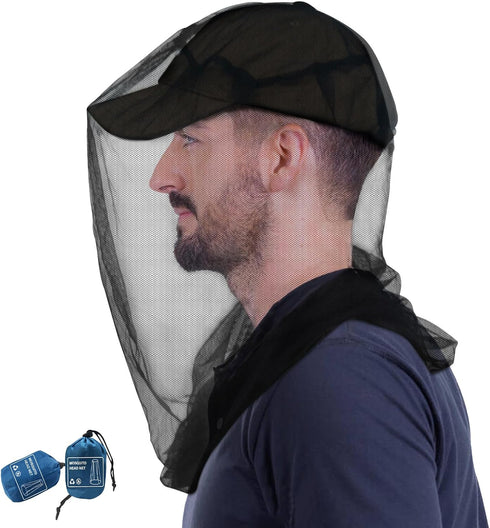 South to East Premium Mosquito Head Net for Insect, 2 Pack, Fly & Bug Protection | Ultra Large & Long, Extra Fine Holes for Camping, Hiking, Finsh...