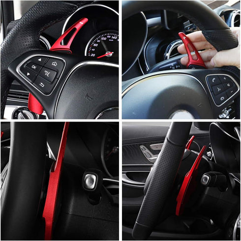 Partol Paddle Shifter Extensions For Mercedes Benz, Aluminum Metal Car Steering Wheel Shift Blades Fit Benz A B C CLA CLS E G GL GLA GLC GLE GLS M...