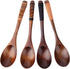 4pc-Handmade Japanese Style Wooden Soup Spoons with Tied Line on Handle...
