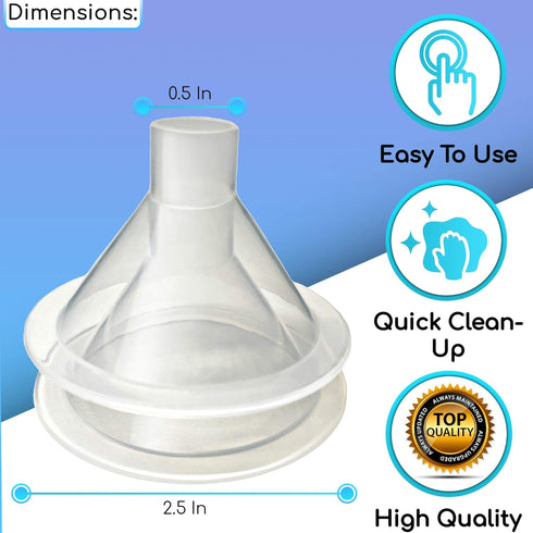 Mini Plastic Funnel for Filling Bottles | 1/2 inch Spout (2 Pack)...