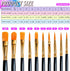 FANDAMEI Round Paint Tray Palettes and Paint Brushes Set, Paintbrushes, 3 PCS Plastic Paint Palettes Pallets, 10 PCS Acrylic Paint Brushes, Nylon ...