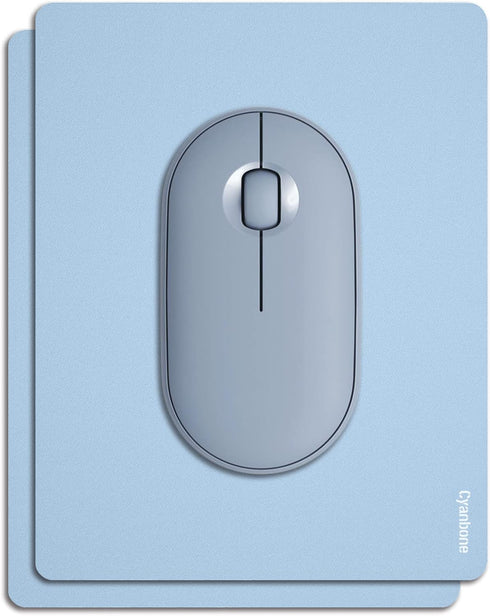 Mini Mouse Pad Small Size 2 Pack, Portable Mouse Pad Blue for Laptop, Travel Mousepad Cute with Non Slip Rubber Base for Wireless Mouse - 5.5 x 7 ...