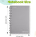 TWONE Small Spiral Notebook, 5.5"x8.25", 160 Ruled Pages, Waterproof Frosted PP Cover, Blue, Ideal for School, Office, and Personal Use...