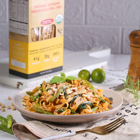 PureFit - Organic Soy Bean Fettuccine Pasta - Low Carb, High Protein, Gluten Free, Vegan, Non-GMO, Keto Friendly, Kosher, Easy to Make, Plant-Base...