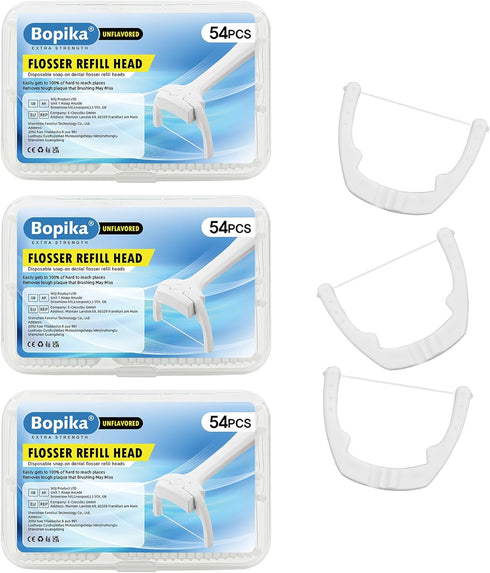 Flosser Refill Head,Ultraclean Access Disposable Snap-On Flosser for Oral Care,54 Count (Pack of 3)...