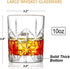 Whiskey Glass Set of 2, veecom 10 oz Crystal Whiskey Glasses Thick Bottom Bourbon Glasses Old Fashioned Rocks Glass Tumbler for Scotch, Cocktail, ...