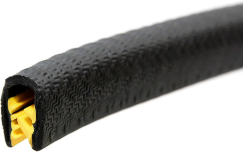 M M Seals - Edge Trim Black Fits 1/5 Inch (4.9mm), Leg 0.65 Inch (16.6mm), Length 3 Feet (1Meter) - No Glue Decorative Anti-Scratch Anti-Collision...