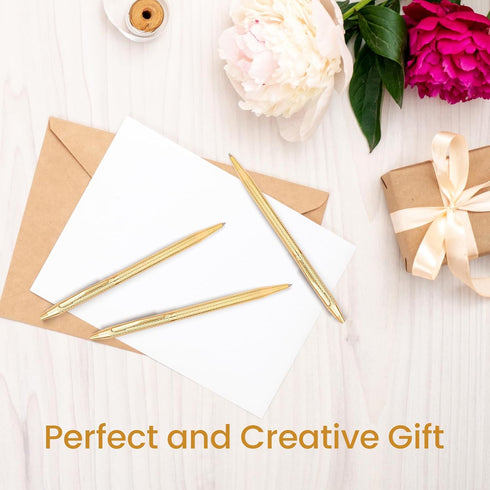 Cambond Ballpoint Pens Gold Pen - Nice Pens for Wedding Guest Book Fancy Pens for Gift Smooth Writing Pens with Black Ink 1.0mm Medium Point, 3 Pe...