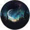 Cosmic Wonder Crescent Moon and Galaxy Mouse Pad - A Celestial Journey for Your Desktop, Stitched Edges Non-Slip Rubber Base Mouse Pads for Comput...