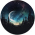Cosmic Wonder Crescent Moon and Galaxy Mouse Pad - A Celestial Journey for Your Desktop, Stitched Edges Non-Slip Rubber Base Mouse Pads for Comput...