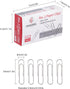#1 Nonskid Paper Clips, 600 Medium Paper Clips (6 Boxes of 100 Each), Paperclips for Office School & Personal Use, Daily DIY, 1-2/7" Silver Heavy ...