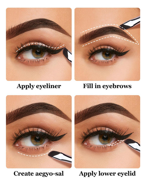 EIGSHOW Eyeliner Brush Gel Eye Liner Makeup Brushes for Precise Eyeliner Eyebrow Eyelid Ultra Thin with Curved Bristle Makeup Brush...