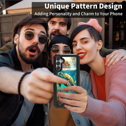 for Samsung Galaxy A15 5G Case with 1 Pack Screen Protectors, Dual Layer Protective Hard PC Back & Soft Bumper Resilient Shock Absorb Case Cover f...