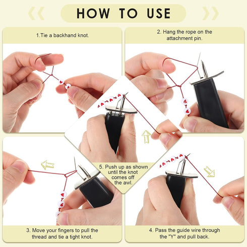 Lanties Bead Knotting Tool Beading Knotting Tools for Jewelry Making Beading Knotters Tool Create Secure Knots for DIY Pearl Jewelry Beading Tools...