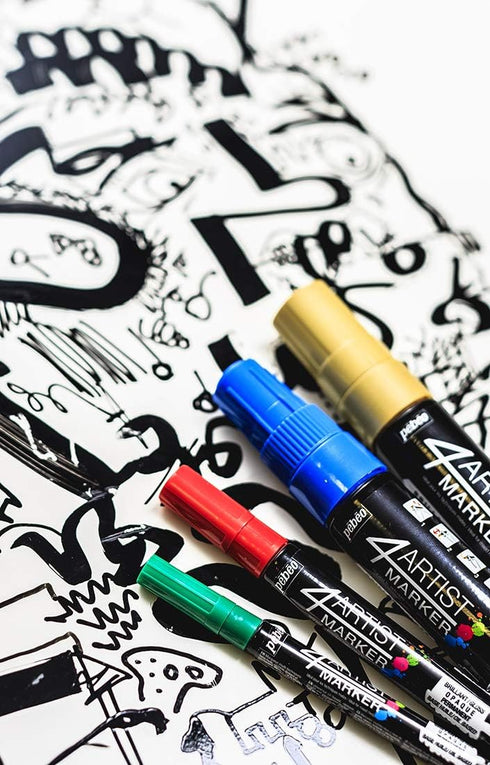 Pebeo 4Artist Marker, Oil Paint Markers, Basic Set of 5 x 4 mm...