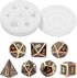 Large Dice Resin Molds DND Silicone Molds Set of 7 Dice Epoxy Resin Molds Dice Silicone Molds for DIY Dices Making Table Board Game Role Playing G...