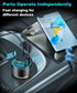 66W USB C Car Charger 4 Port Car Charger Adapter with 30W PD, 3.1A Aluminium Alloy Car Cigarette Lighter USB Charger with LED Voltmeter Compatible...