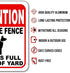 Attention Invisible Fence Dogs Sign - Dog Has Full Range of Yard, Warning Signs for Home, Dog House Sign Decorations, Animal Safety Sign for The H...