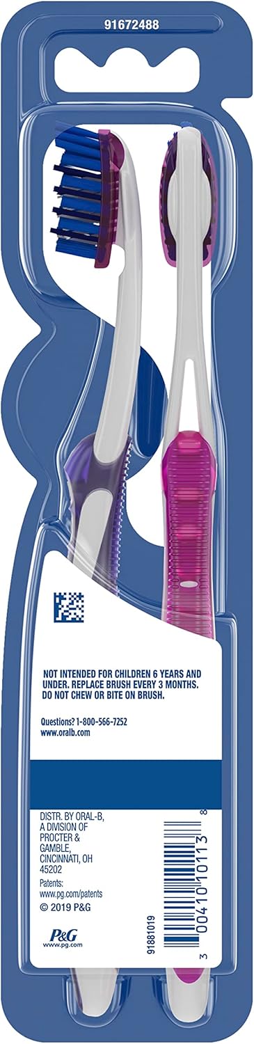 Oral-B 3D White Luxe Stain Eraser Toothbrushes, Soft, 2 Count...