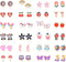 24 Pairs Clip On Earrings Non Piercing Earrings Hypoallergenic Animal Butterfly Rainbow Flower Mixed Color Painless Non-Piercing Earrings Pack...