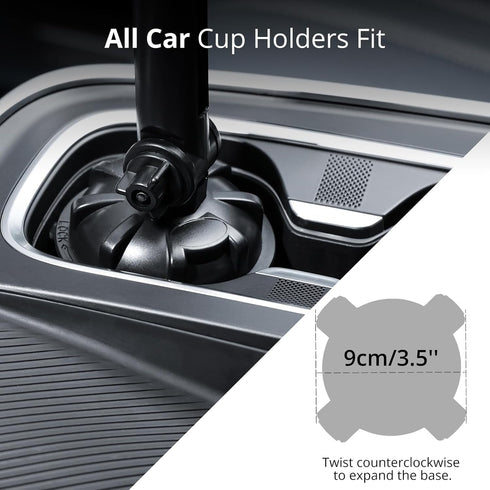 Radioddity RH1 Cup Holder Radio Mount, Adjustable Length and Height, Secure and Stable for Handheld Radio, Car Mobile Radio, Two Way Radio, Walkie...