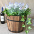 3 Pcs Rustic Wooden Bucket Flower Planter Patio Garden Backyard Planter Outdoor Indoor Home Decor...