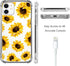 Sunflower Clear Case Compatible with iPhone 11 Released 2019, Yellow Sunflower Girls and Women Floral Back Case Cover, Sunflower Transparent Soft ...