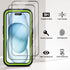 iPhone 15 Case with 2 Pack Screen Protector - Heavy Duty Shockproof Military Grade Drop Protective Full Body Rugged Dust-Proof Cover(Blackgreen).....