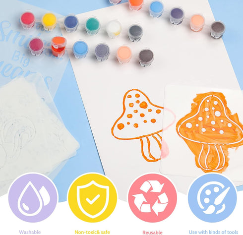 30Pack Baby Shower Stencils Cute Onesie Stencil, Reusable Animal Themed Templates for Painting on Bodysuit Bibs Bags Shirts Wall Wood...