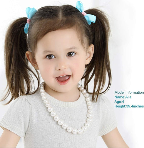 Pearl Necklace for Girls (White) Ecofriendly Synthetic-resin...