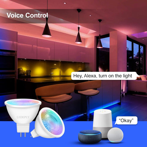 Zigbee MR16 Smart Bulbs, Compatible with hu*e*, Alexa, Google & ConBee (Hub Required), 5W, GU5.3 LED WiFi Bulb, 5W(50W), Dimmable LED AC/DC 12V, C...