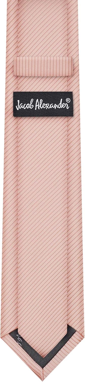 Jacob Alexander Men's Tone on Tone Corded Slim Neck Tie...